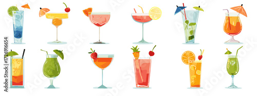 Colorful cocktail collection