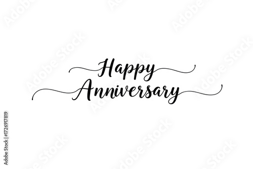Celebrate your special day happy anniversary wishes digital elegant design minimalist style. Vector illustration