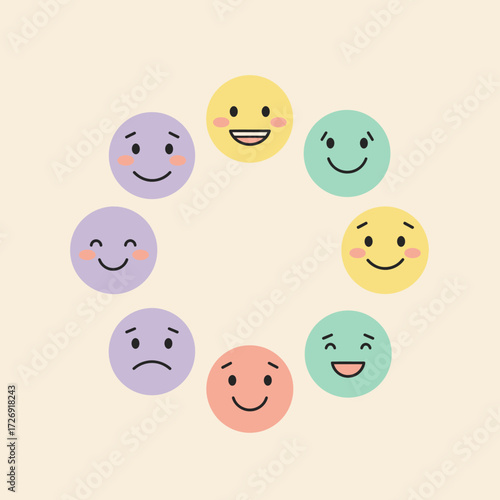 Emotions circle art