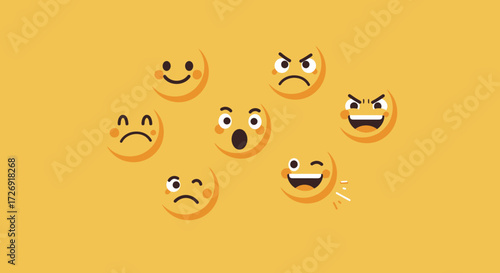 Expressive yellowfaced emotions