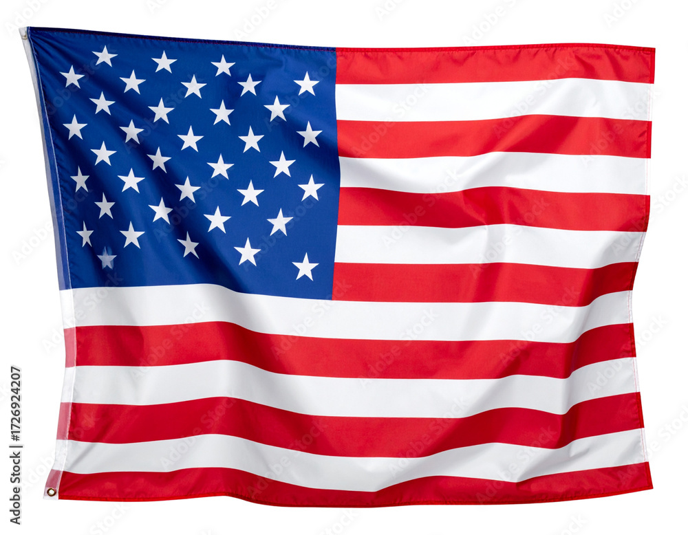 Fototapeta premium american flag isolated on white