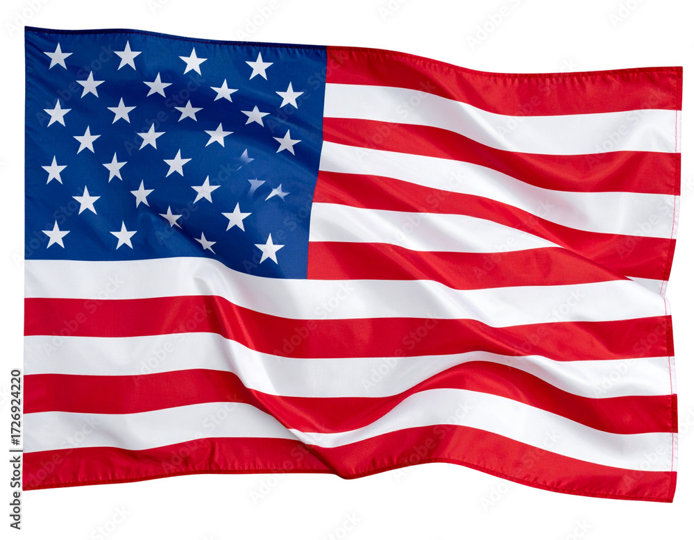 Fototapeta premium american flag waving in the wind