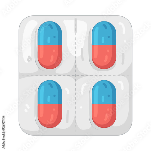 Illustration of Pill in Blister Pack