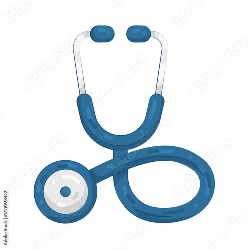 Illustration of Blue Stethoscope