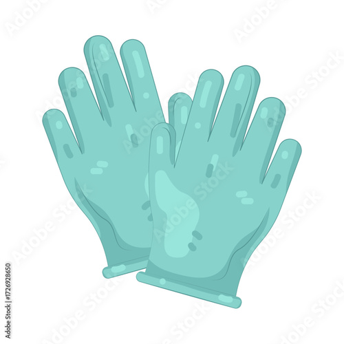 Illustration of Blue Medical Gloves