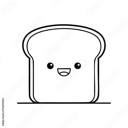 A cheerful loaf of bread with a smiling face, perfect for representing joy in baking and food culture.