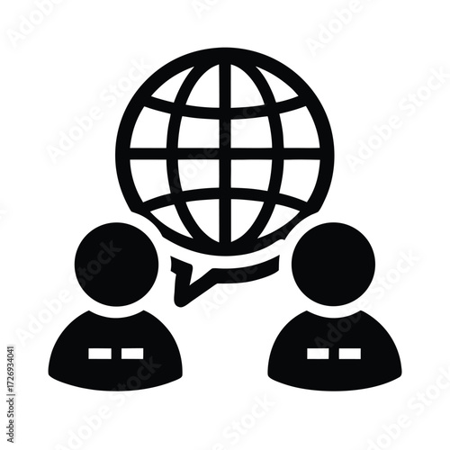 Language Exchange Meeting Icon Design