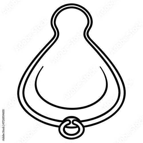 Nose Ring line art vector