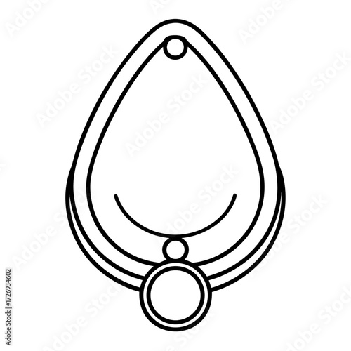 Nose Ring line art vector