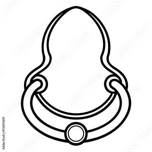 Nose Ring line art vector