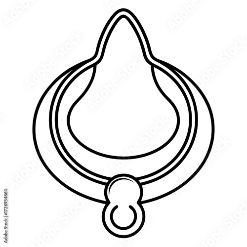 Nose Ring line art vector