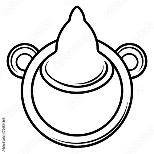 Nose Ring line art vector