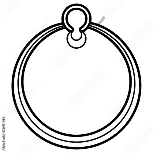 Nose Ring line art vector