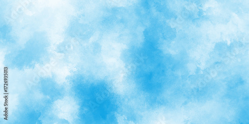 Elegant light blue watercolor background with a soft gradient, classic hand painted blue watercolor background for design, light sky blue shades watercolor background.