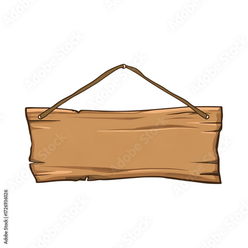 wooden signboard isolated on white