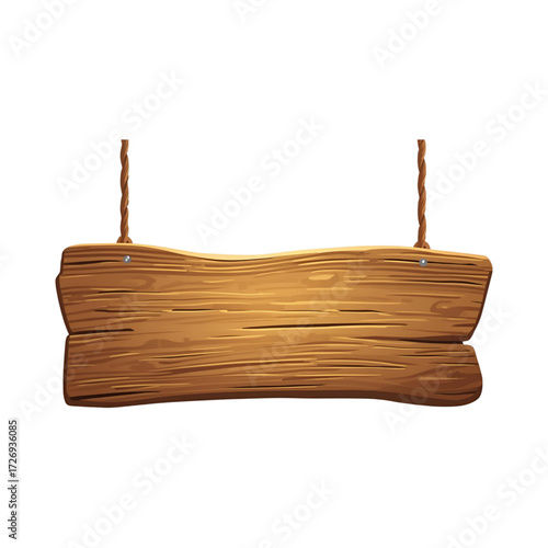 wooden sign isolated on white