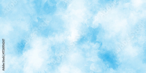 Elegant light blue watercolor background with a soft gradient, classic hand painted blue watercolor background for design, light sky blue shades watercolor background.