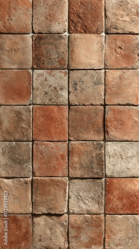 Wallpaper Mural Rustic Terracotta Tile Texture with Subtle Grout Lines for Warm and Inviting Spaces Torontodigital.ca