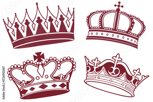 Download high quality vector crowns royal king queen prince princess tiara coronation crown jewels graphics silhouette