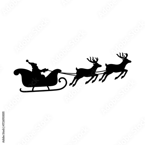 santa claus riding a sleigh