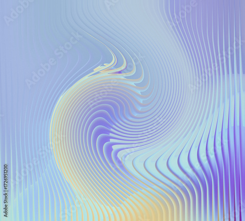 Abstract swirling light blue and purple gradient with textured stripes