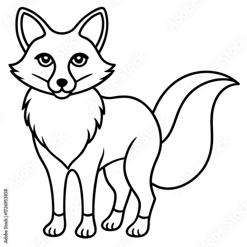Foxy line art vector