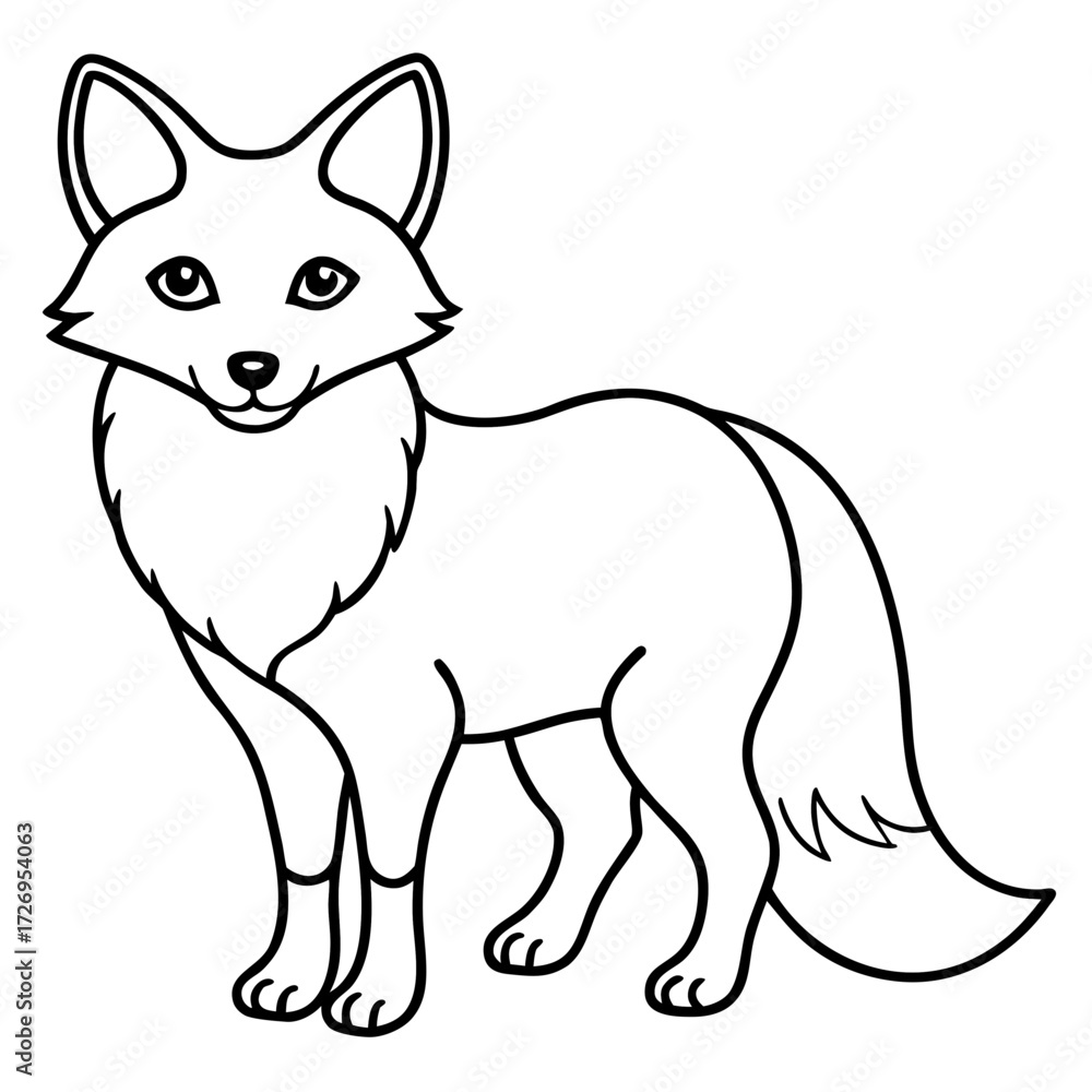 Obraz premium Foxy line art vector