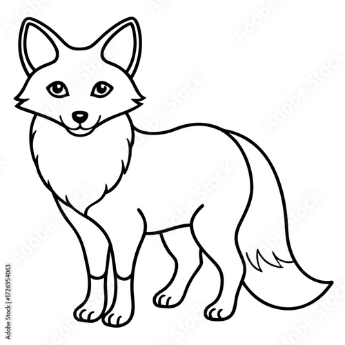 Foxy line art vector