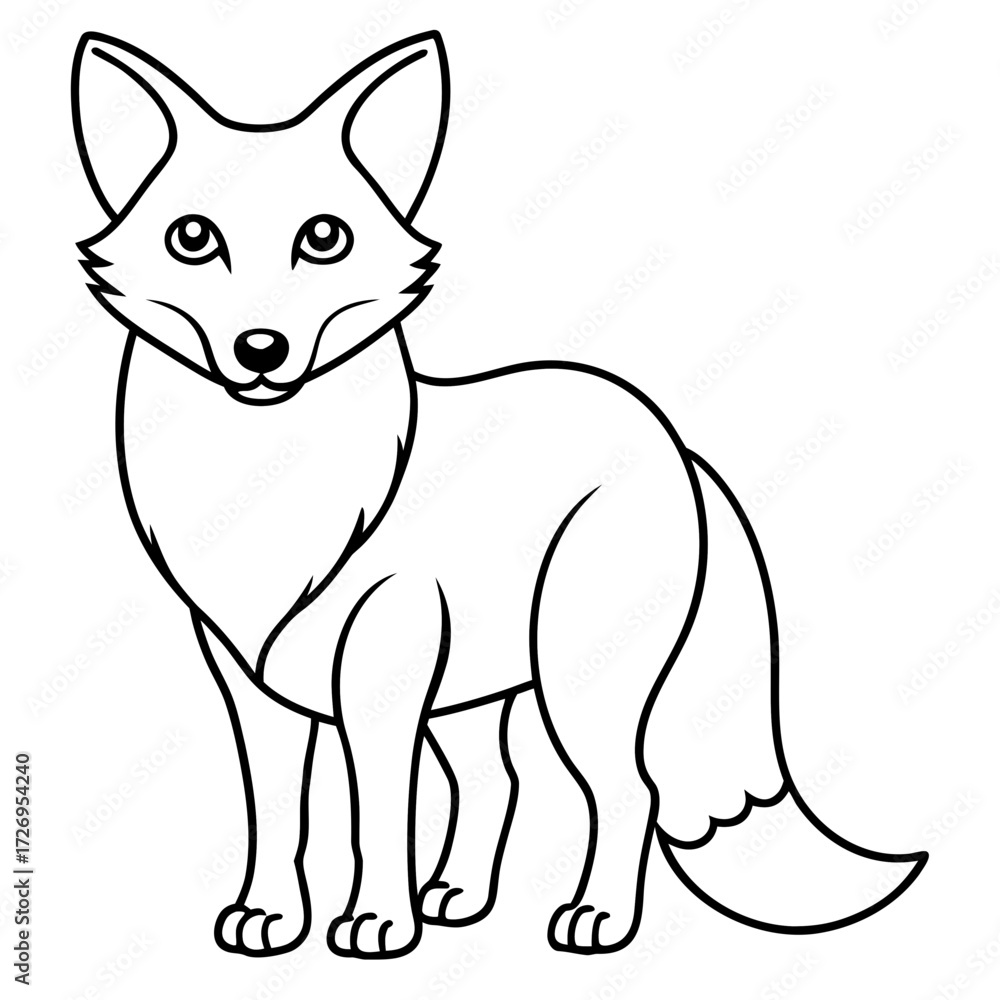 Obraz premium Foxy line art vector