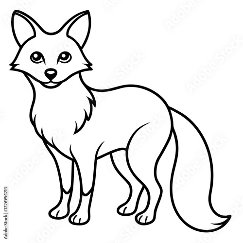 Foxy line art vector