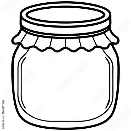 Jam line art vector
