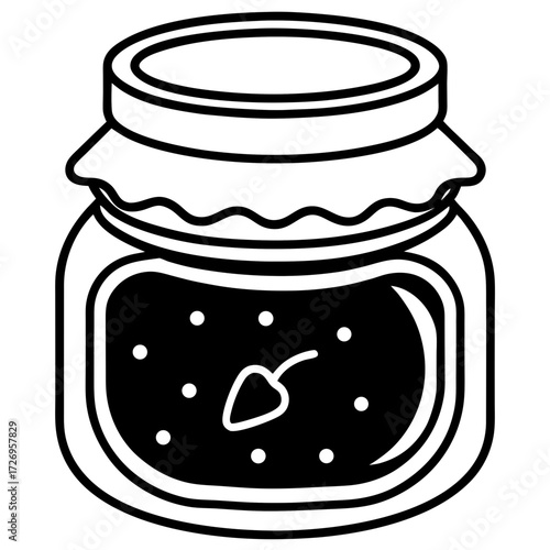 Jam line art vector