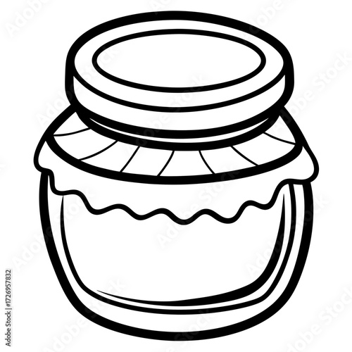 Jam line art vector