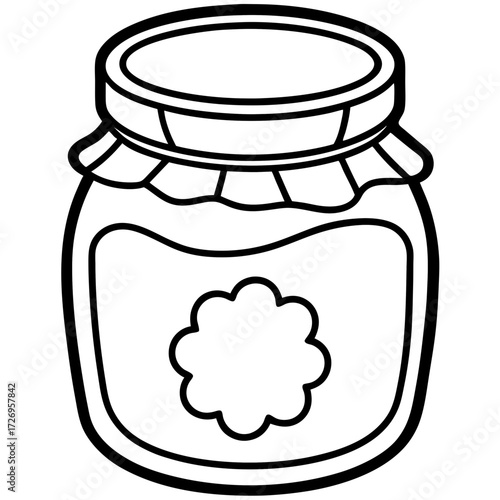 Jam line art vector