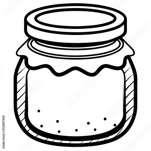 Jam line art vector