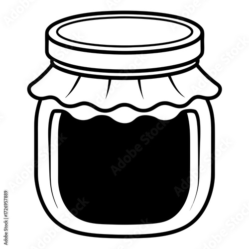Jam line art vector
