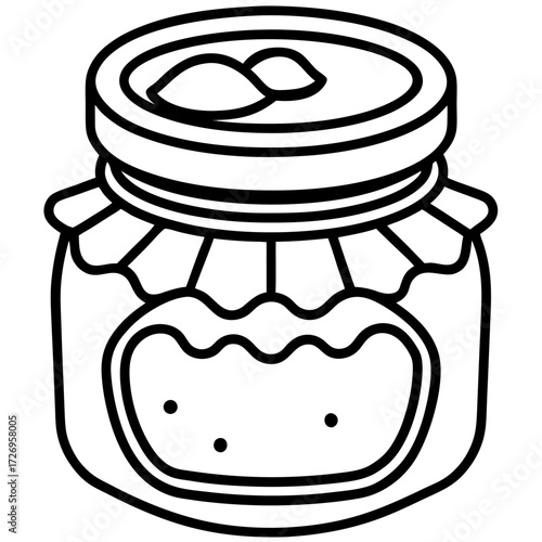 Jam line art vector
