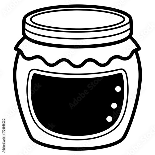 Jam line art vector