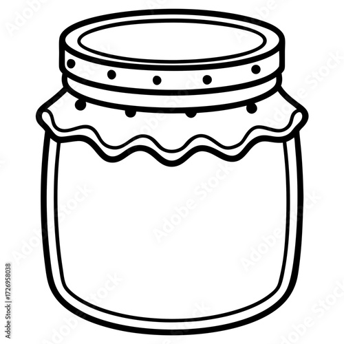 Jam line art vector
