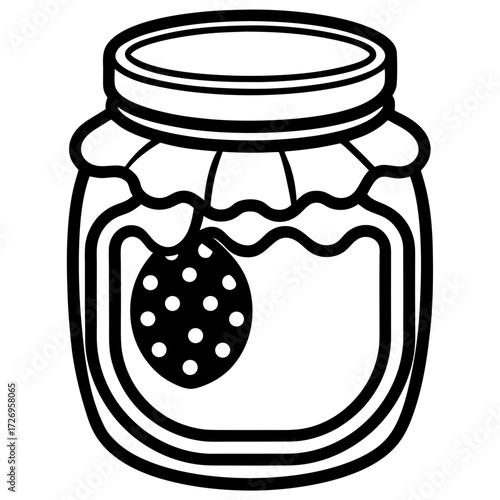 Jam line art vector