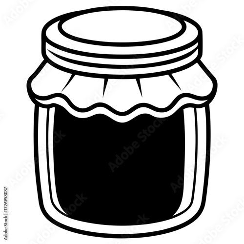 Jam line art vector