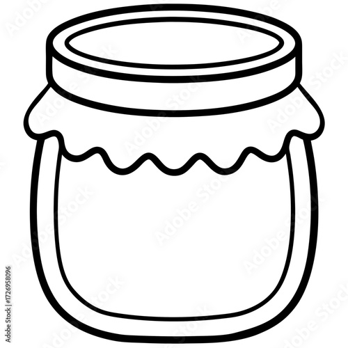 Jam line art vector