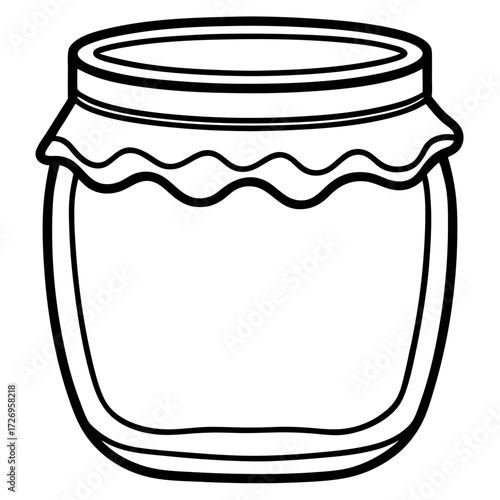 Jam line art vector