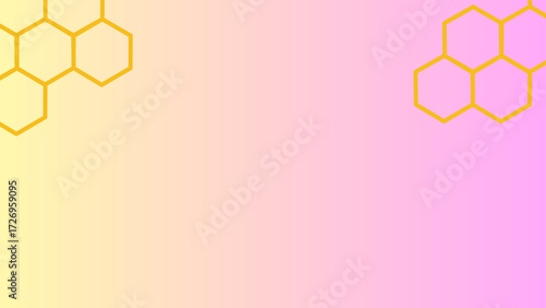 Honeycomb pattern design with gradient background for digital paper or website template with modern style