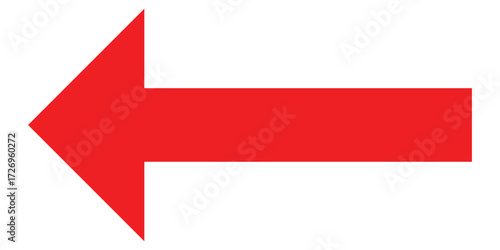 Free Download Red isolated arrow icon on white background.  Modern simple vector arrow on white page. Pointing arrow icon set. Left side pointing arrowhead. EPS 10.  - GFXLoad