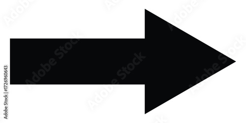Dark black isolated arrow icon on white background.  Modern simple vector arrow on white page. Pointing arrow icon set. Right side pointing arrowhead. EPS 10. 