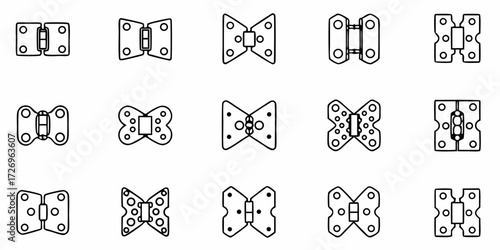 Hinge icon sheet with various styles