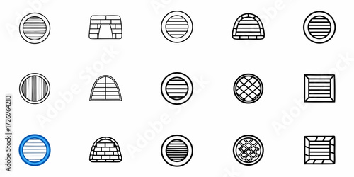 Icon sheet of vents, igloos, and crates