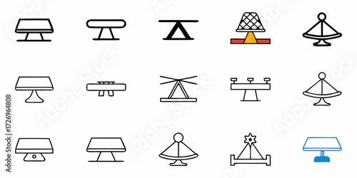 Icon sheet of tables and table-like structures