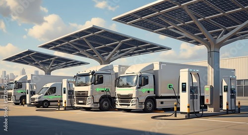 Electric Trucks Charging. (17)